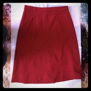 Wine colored A-line skirt
