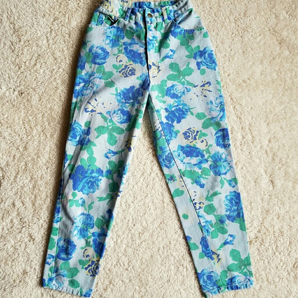 VINTAGE BONGO FLORAL JEANS - Picture 3 of 4