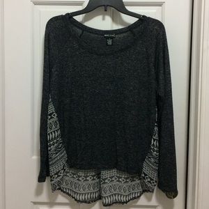 Gray long sleeve top
