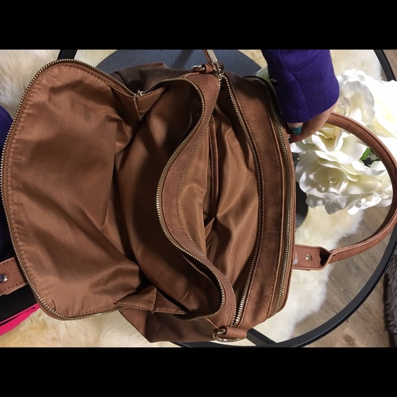 Free People Logan Satchel Vegan Tote in TAN - Picture 6 of 8