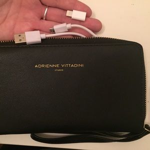 Adrienne Vittadini wristlet with phone charger
