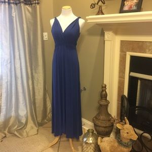 Pyramid Collection Blue Jersey Maxi Dress