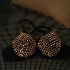 Sexy spiked bra.