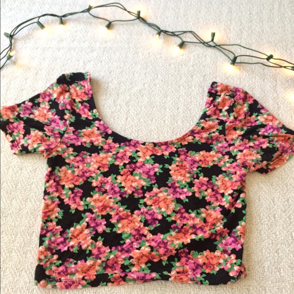 Floral Crop top: Bethany Mota Collection - Picture 1 of 4