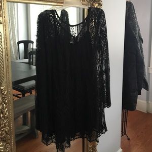 Ecote Black  Lace Mini Dress