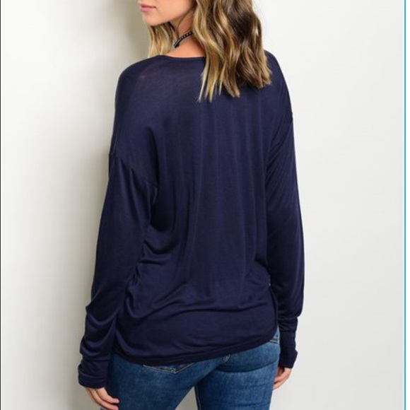 🎉 HP  🎉 Navy long sleeve top - Picture 3 of 3