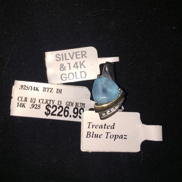 Blue topaz pendant