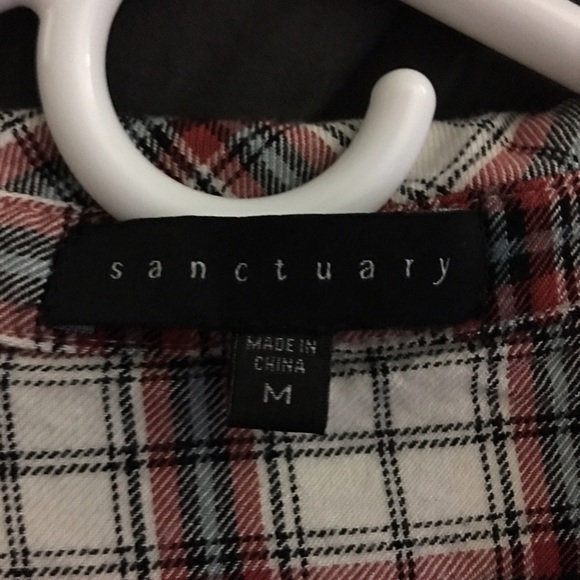 Worn once! Sanctuary boyfriend flannel size Medium - Picture 3 of 3