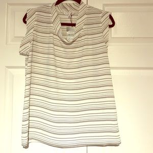 Cabi black and white blouse