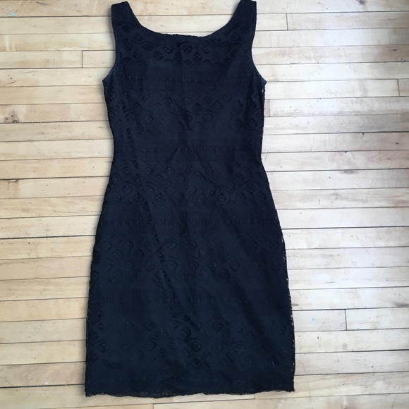 Black lace bodycon dress, XS