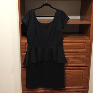 Black peplum dress