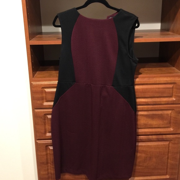Black and maroon color black dress
