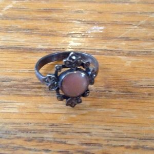 Antique pink stone ring