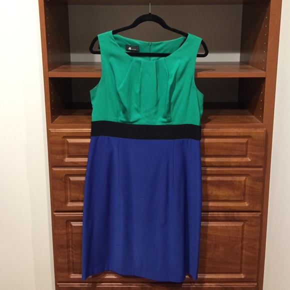 Color block cocktail dress