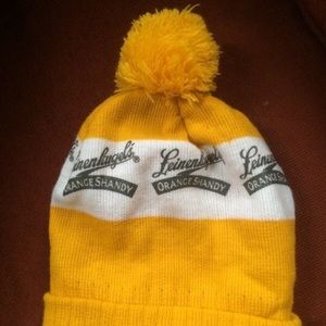 Leinenkugels Orange Shandy knit hat