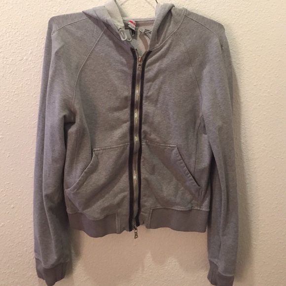 Prada grey zip up hoodie!