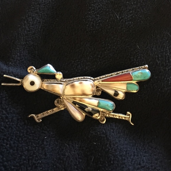 Zuni roadrunner pin