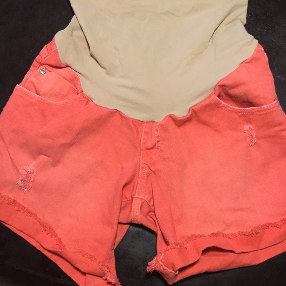 Maternity jean shorts