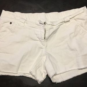 Maternity jean shorts