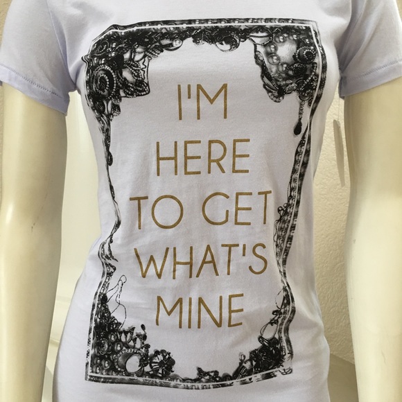 Organic cotton t-shirt lavender black top tee - Picture 3 of 4