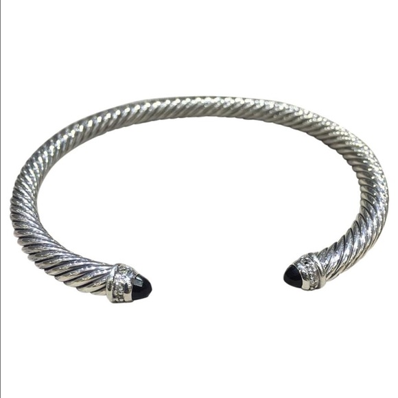 Cable Classics Bracelet Black Onyx Diamonds, 5mm