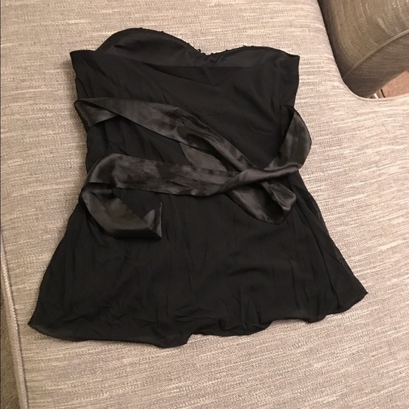 Sexy black strapless top with sequence. - Picture 2 of 2