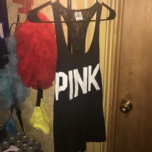 Victoria Secret PINK black tank top