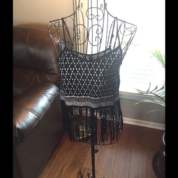 H&m coachella fringe crop top