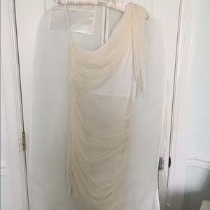Alice+Olivia white one shoulder wrap dress Alice+Olivia white one shoulder wrap dress