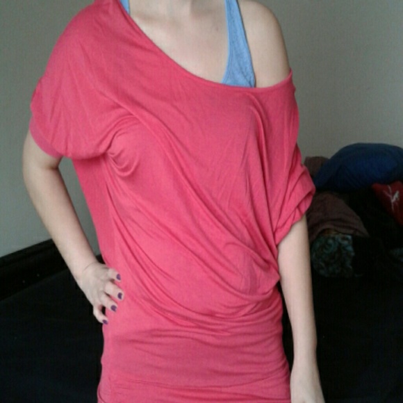 Pink flowy top