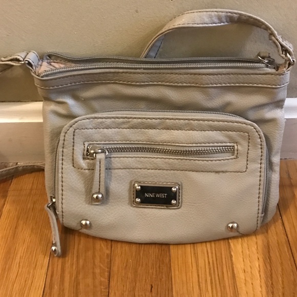 NINE WEST cross body gray purse