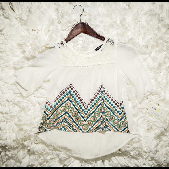 Takara Little Girls 4 Screened Border Hi-Low Top