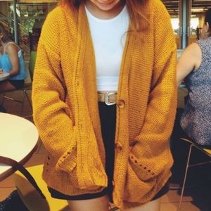 Oversized Mustard Sweater