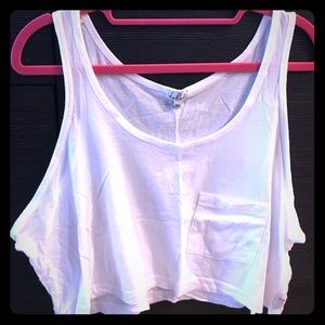 Aritzia Talula White Crop Top