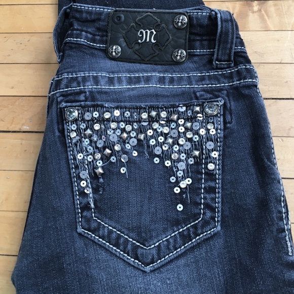 Miss Me black wash skinny jeans, sz 25/31