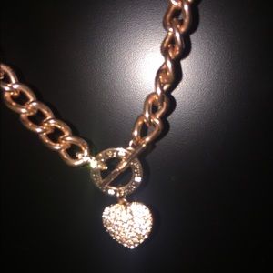 Guess chain heart necklace & bracelets