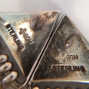 Jewelry - Inverted Triangle Sterling Silver Inlay Earrings Jewelry - Inverted Triangle Sterling Silver Inlay Earrings