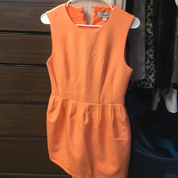 Orange cocktail dress