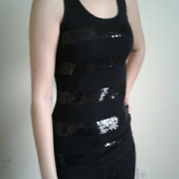 Black sequin top