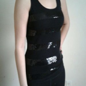 Black sequin top