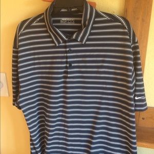 Nike Golf Polo. Nike Fit Dry. Blue/white. XL