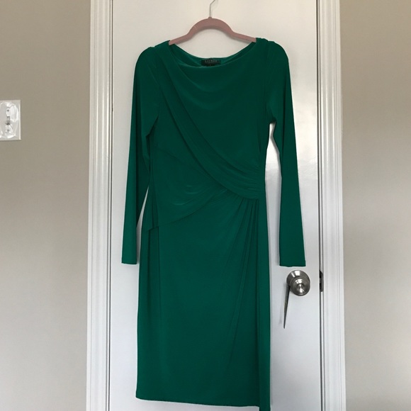 Ralph Lauren emerald dress.