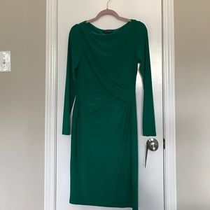 Ralph Lauren emerald dress.