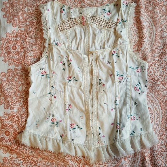 Floral printed bustier top