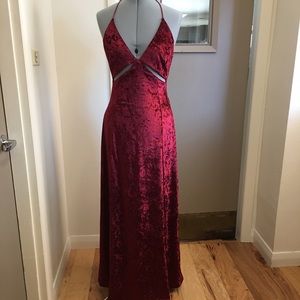 "Forever 21". Cranberry "Crushed Velvet " Dress