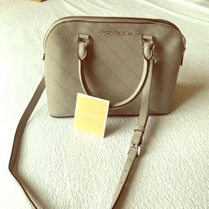 Michael Kors gray purse.