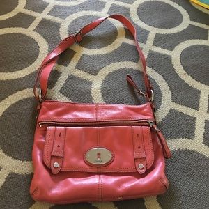 Pink fossil purse