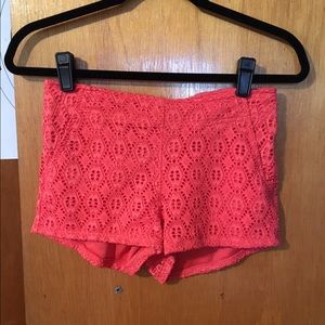 Orange lacey shorts