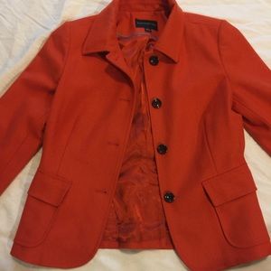 Orange pea coat - banana republic