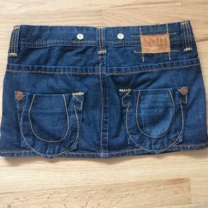 True Religion mini denim skirt
